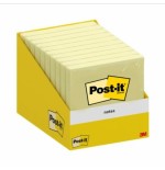 15525-BLOC 100 HOJAS NOTAS ADHESIVAS 76X76MM CANARY YELLOW 654 ENCELOFANADO 6820-CY-W10 POST-IT 7100317841