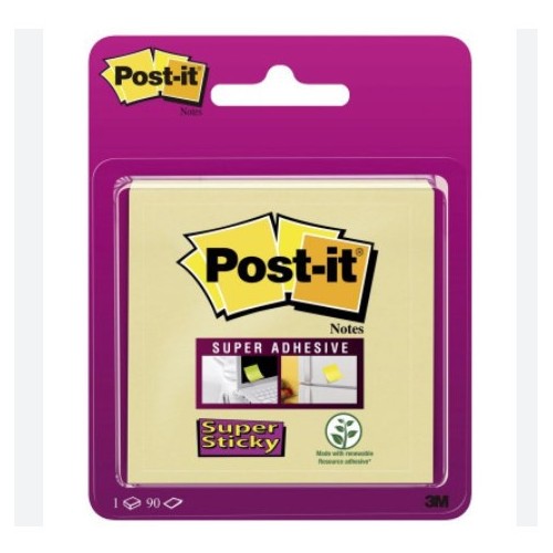 15533-BLISTER BLOC 90 HOJAS NOTAS ADHESIVAS 76X76MM SUPER STICKY 654 CANARY YELLOW 6920SS-CY-EU POST-IT 7100172338
