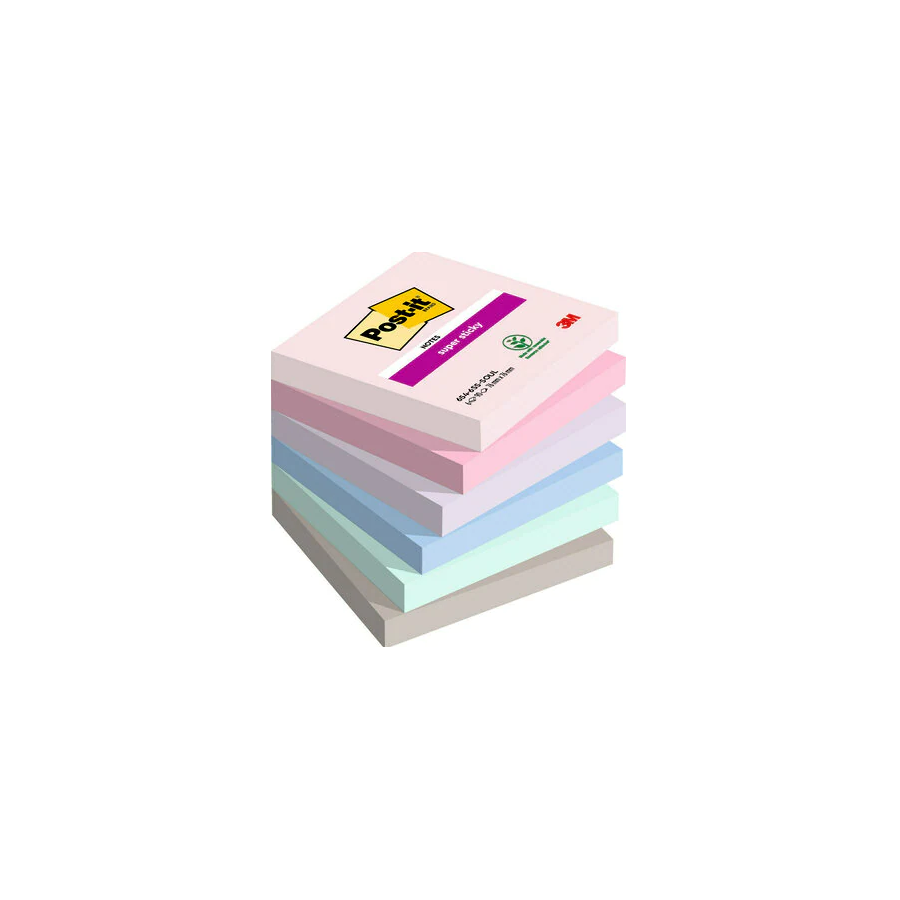 15536-PACK 6 BLOCS 90 HOJAS NOTAS ADHESIVAS 76X76MM SUPER STICKY COLECCION SOULFUL 654-6SS-SOUL POST-IT 7100259204