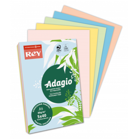 1554-PAQUETE 500H PAPEL 80GR A4 SALMON PALIDO ADAGIO 40002462