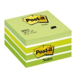 15554-CUBO 450 HOJAS NOTAS ADHESIVAS 76X76MM COLORES SURTIDOS VERDES 2028-GN POST-IT 7100200375