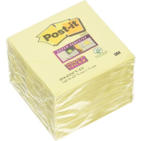 15564-PACK 18+6 BLOCS 90 HOJAS Z-NOTES ADHESIVAS 76X76MM SUPER STICKY CANARY YELLOW R330-SSCY-VP20 POST-IT 7100236629