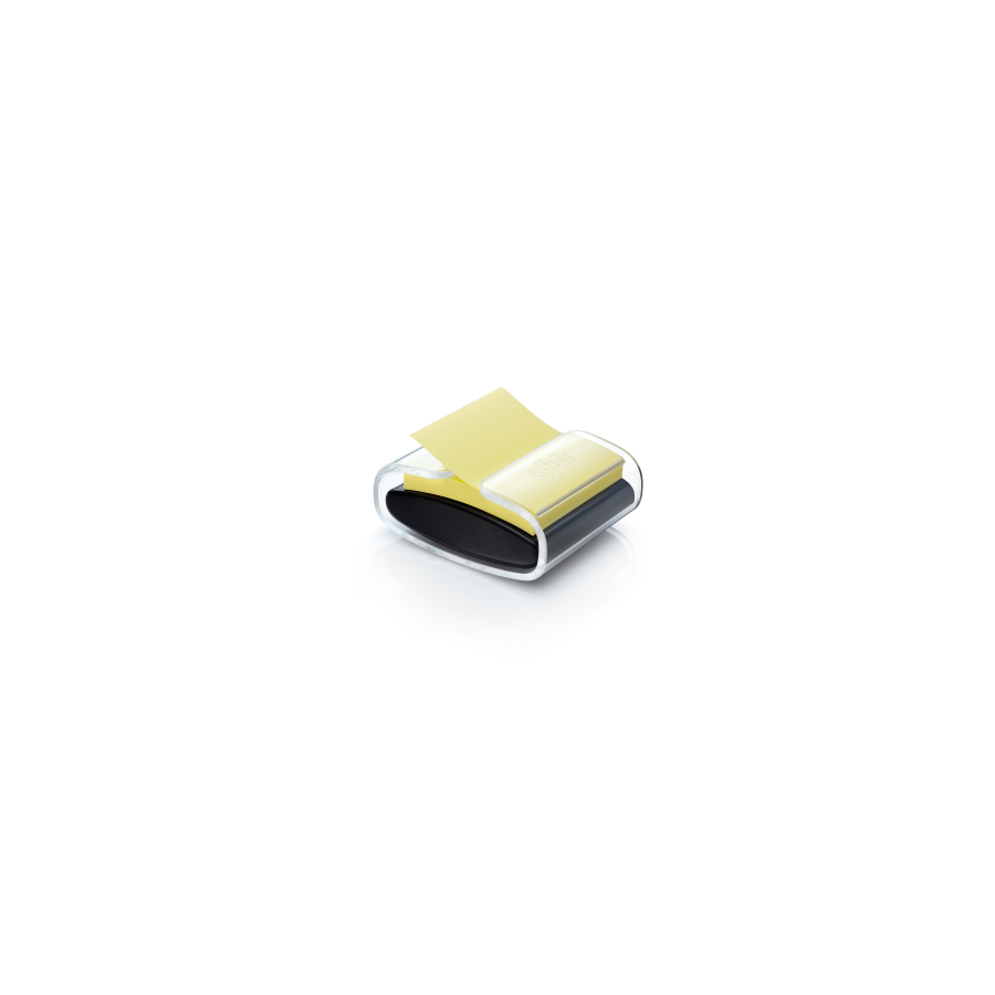 15568-PACK DISPENSADOR NEGRO PRO + 1 BLOC 90 HOJAS Z-NOTES 76X76MM SUPER STICKY AMARILLO PRO-B-1SSCY-R330 POST-IT 710003