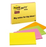 15586-PACK 4 BLOCS 45 HOJAS NOTAS GRANDES ADHESIVAS 203X152MM SUPER STICKY COLORES SURTIDOS NEON 6845-SSP POST-IT 710023