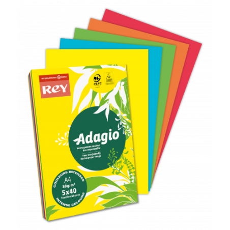 1563-PAQUETE 500H PAPEL 80GR A4 AZUL INTENSO ADAGIO 40002489