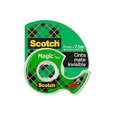 15635-ROLLO CINTA INVISIBLE 19MM X 7,5M MAGICCON DISPENSADOR 8-1975D SCOTH 7100086322