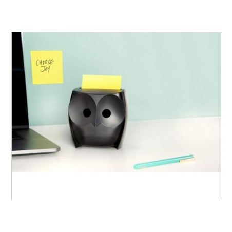 15665-PACK DISPENSADOR Z-NOTES BUHO NEGRO + 2 BLOCS 45 HOJAS 76X76MM POST-IT SUPER STICKY Z-NOTES OWL-330 SCOTH 71003223