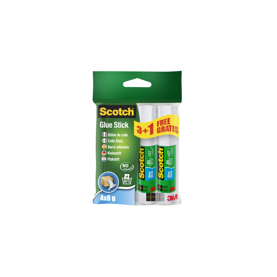 15672-PACK 3+1 BARRAS ADHESIVO PERMANENTE 8G 6232SN SCOTH 7100115629