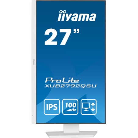 15718-MONITOR IIYAMA 27"/2560 x 1440/3.7 MPX/WQHD/100Hz/250CD/16:9/HDMI/LED/BLANCO