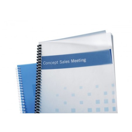 1576-CAJA DE 100 CUBIERTAS POLIPROPILENO FORMATO A4 DE 500 MICRAS TRANSLUCIDO GBC ESP425500