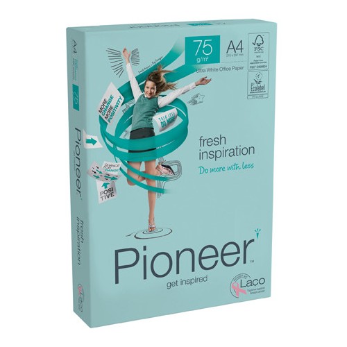 15835-PAQUETE 500H PAPEL FRESH PREMIUM 75GR A4 PIONEER CIE 169 PIF0750040