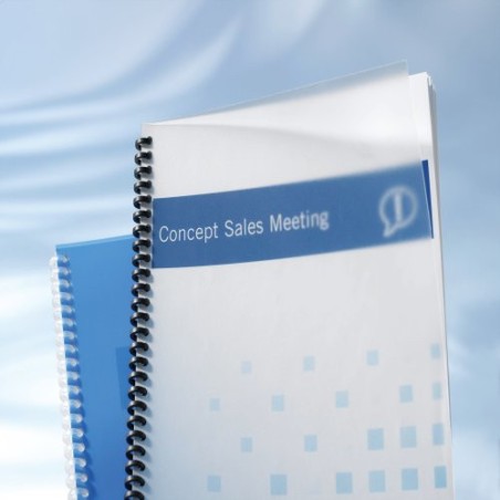 1589-CAJA DE 100 CUBIERTAS POLIPROPILENO FORMATO A4 DE 300 MICRAS TRANSLUCIDO GBC IB386848