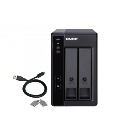 160-QNAP TR-002 unidad de disco multiple Negro
