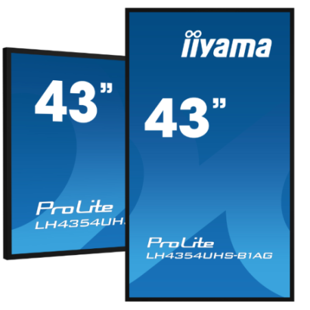 MONITOR IIYAMA 43" (LH4375UHS-B1AG) ANDROID 11 / 3844X2160 (4K UHD) / OPERACION 24/7 /500CD / LANDSC. Y PORTRAIT / 3XHDMI / DP /