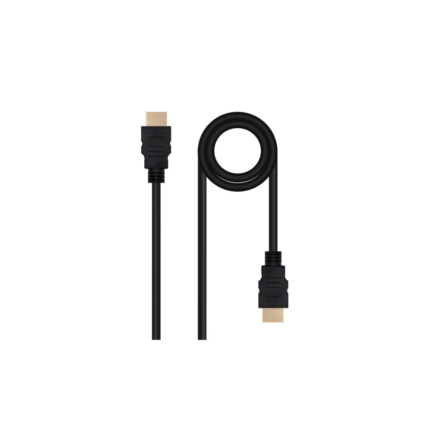 Nanocable Cable HDMI V2.0 4K@60Hz 18Gbps A/M-A/M, 1 m, Negro