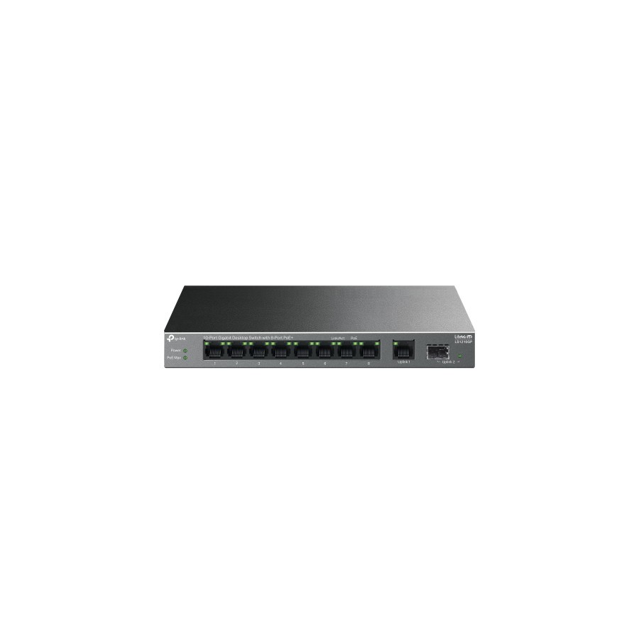 16029-TP-Link LiteWave LS1210GP switch No administrado Gigabit Ethernet (10/100/1000) Energia sobre Ethernet (PoE) Negro