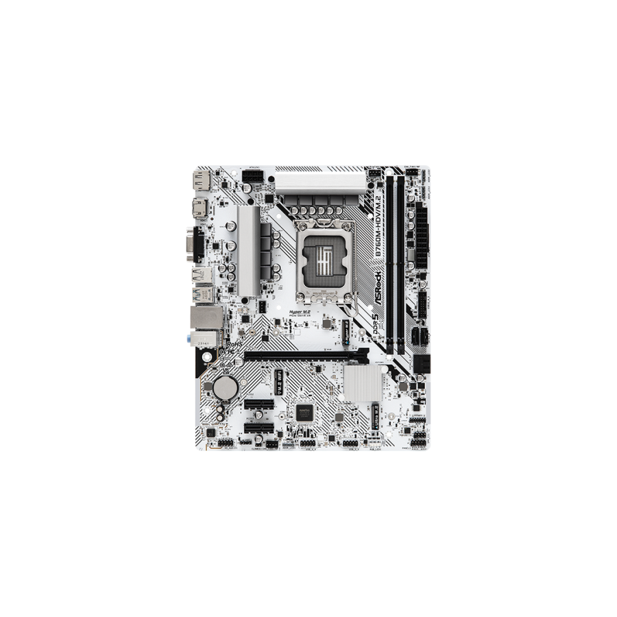 16041-Asrock B760M-HDV/M.2 placa base Intel B760 LGA 1700 micro ATX