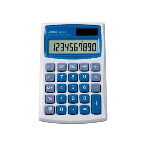 1608-CALCULADORA DE BOLSILLO DE 10 DIGITOS MODELO 082X SOLAR / PILA IBICO IB410017