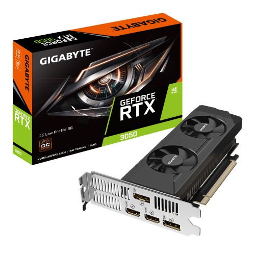 16088-Gigabyte GeForce RTX 3050 OC Low Profile 6G NVIDIA 6 GB GDDR6