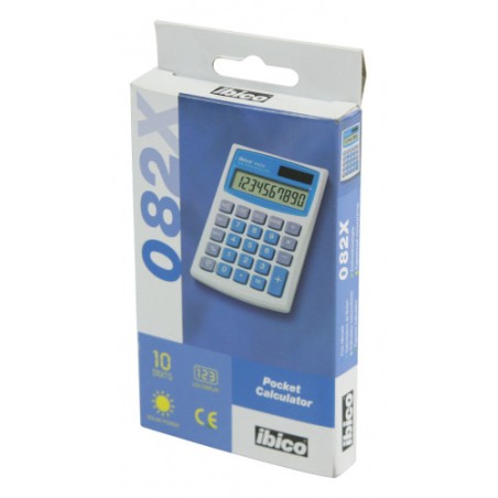 1609-CALCULADORA DE BOLSILLO DE 10 DIGITOS MODELO 082X SOLAR / PILA IBICO IB410017