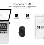 16097-SUBBLIM Raton CURVE ERGO DUAL MOUSE BATTERY BLACK