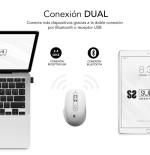 16099-SUBBLIM Raton CURVE ERGO DUAL MOUSE BATTERY WHITE