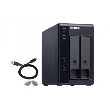 161-QNAP TR-002 unidad de disco multiple Negro
