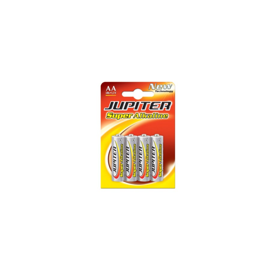 16303-BLISTER 4 PILAS ALKALINAS LR6 - E91 (AA) 318994 JUPITER 040306