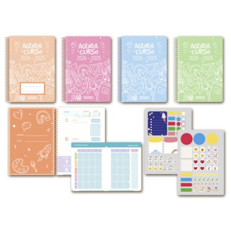 AGENDA ESCOLAR 2024-2025 SCHOOL 4o SEMANA VISTA TAPA CARTON INGRAF 332220