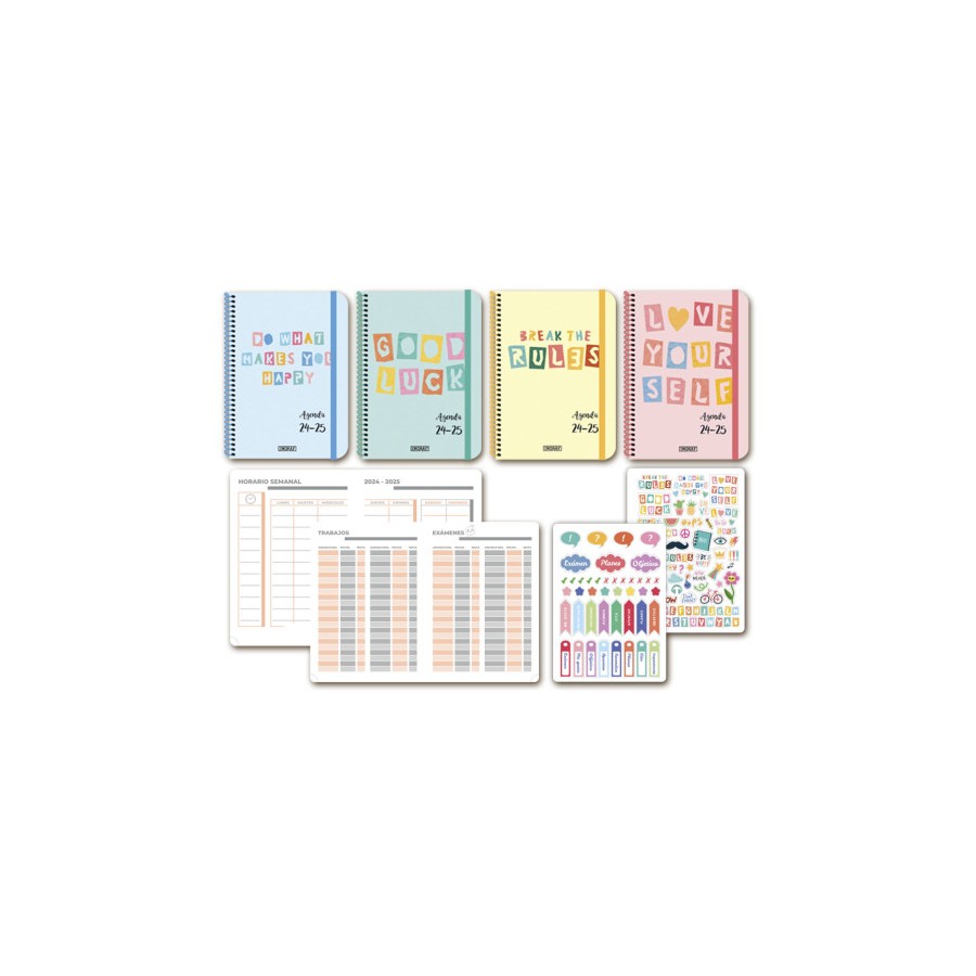 AGENDA ESCOLAR 2024-2025 FOIL 4o DIA/PAGINA TAPA CARTON INGRAF 332237