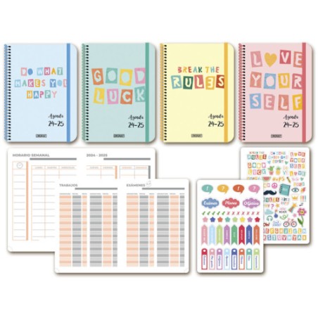 AGENDA ESCOLAR 2024-2025 FOIL 4o DIA/PAGINA TAPA CARTON INGRAF 332237