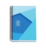 AGENDA ESCOLAR 2024-2025 TAMANO A5 TAPA CARTON FORRADO  SEMANA VISTA TANGRAM BASIC AZUL DOHE 51744