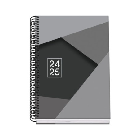 AGENDA ESCOLAR 2024-2025 TAMANO A5 TAPA CARTON FORRADO  SEMANA VISTA TANGRAM BASIC NEGRO DOHE 51747