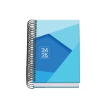 AGENDA ESCOLAR 2024-2025 TAMANO A6 TAPA CARTON FORRADO  DIA PAGINA TANGRAM BASIC AZUL DOHE 51748