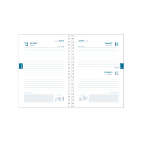 AGENDA ESCOLAR 2024-2025 TAMANO A6 TAPA CARTON FORRADO  DIA PAGINA TANGRAM BASIC AZUL DOHE 51748