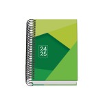 AGENDA ESCOLAR 2024-2025 TAMANO A6 TAPA CARTON FORRADO  DIA PAGINA TANGRAM BASIC VERDE DOHE 51750