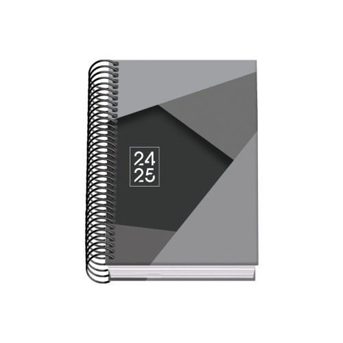 AGENDA ESCOLAR 2024-2025 TAMANO A6 TAPA CARTON FORRADO  DIA PAGINA TANGRAM BASIC NEGRO DOHE 51751