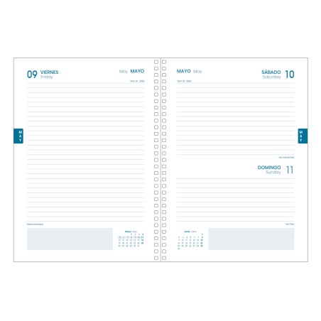 AGENDA ESCOLAR 2024-2025 TAMANO A5 TAPA POLIPROPILENO  DIA PAGINA MEMORY BASIC AZUL DOHE 51755