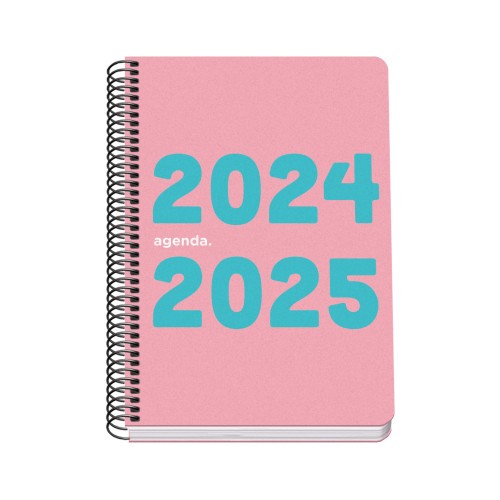 AGENDA ESCOLAR 2024-2025 TAMANO A5 TAPA POLIPROPILENO  DIA PAGINA MEMORY BASIC ROSA DOHE 51756