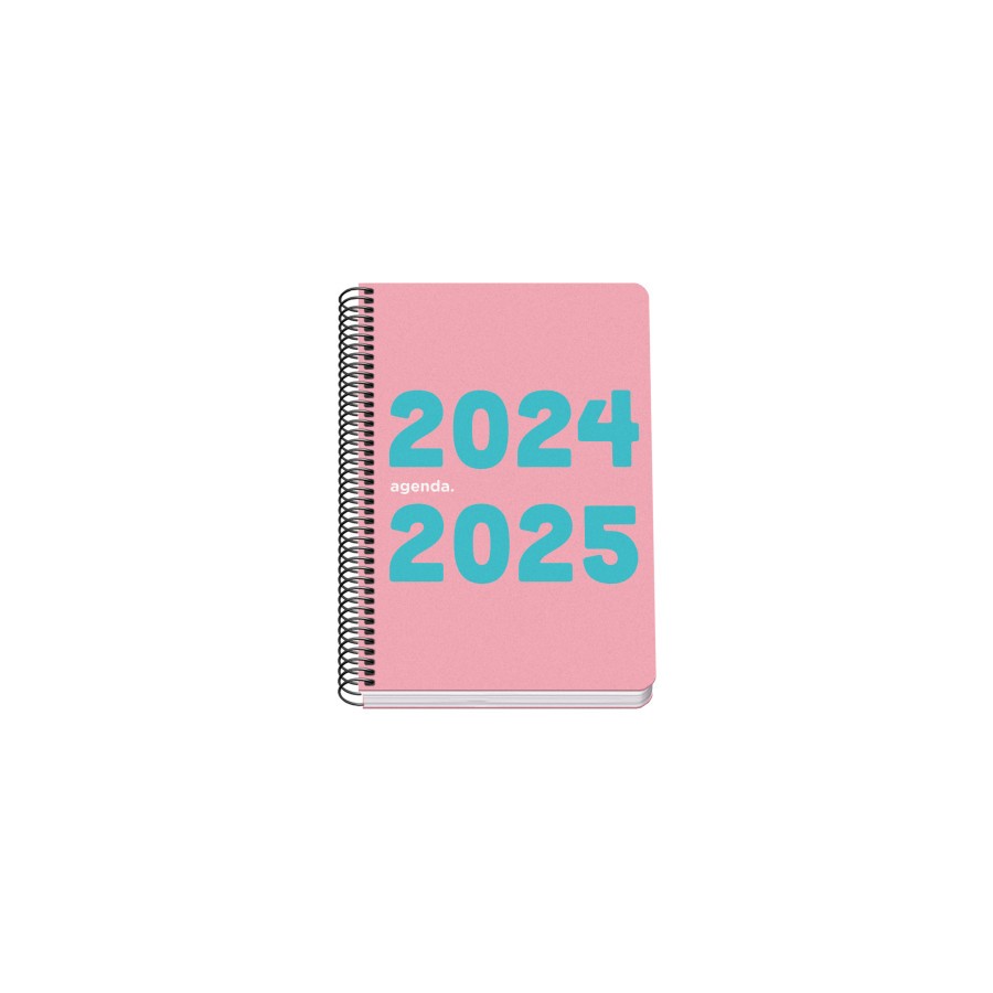AGENDA ESCOLAR 2024-2025 TAMANO A5 TAPA POLIPROPILENO  DIA PAGINA MEMORY BASIC ROSA DOHE 51756