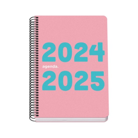 AGENDA ESCOLAR 2024-2025 TAMANO A5 TAPA POLIPROPILENO  DIA PAGINA MEMORY BASIC ROSA DOHE 51756
