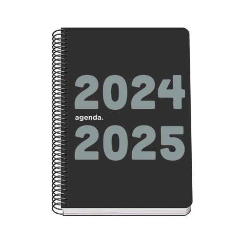 AGENDA ESCOLAR 2024-2025 TAMANO A5 TAPA POLIPROPILENO  DIA PAGINA MEMORY BASIC NEGRO DOHE 51758