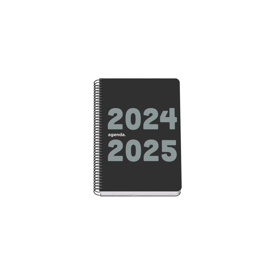AGENDA ESCOLAR 2024-2025 TAMANO A5 TAPA POLIPROPILENO  DIA PAGINA MEMORY BASIC NEGRO DOHE 51758