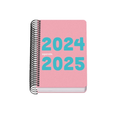 AGENDA ESCOLAR 2024-2025 TAMANO A6 TAPA POLIPROPILENO  DIA PAGINA MEMORY BASIC ROSA DOHE 51764