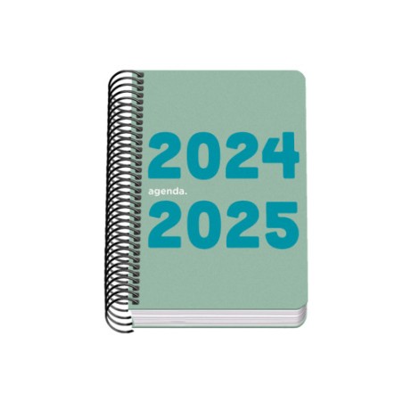 AGENDA ESCOLAR 2024-2025 TAMANO A6 TAPA POLIPROPILENO  DIA PAGINA MEMORY BASIC VERDE DOHE 51765