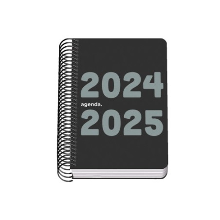 AGENDA ESCOLAR 2024-2025 TAMANO A6 TAPA POLIPROPILENO  DIA PAGINA MEMORY BASIC NEGRO DOHE 51766