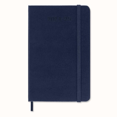 AGENDA 18 MESES 2024-2025 SEMANAL P (9 X 14 CM) AZUL ZAFIRO TAPA DURA MOLESKINE DHB2018WN2Y25