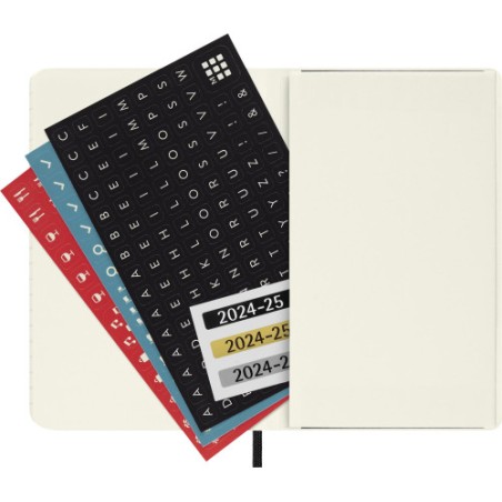 AGENDA 18 MESES 2024-2025 SEMANAL P (9 X 14 CM) NEGRA TAPA BLANDA MOLESKINE DSB18WN2Y25