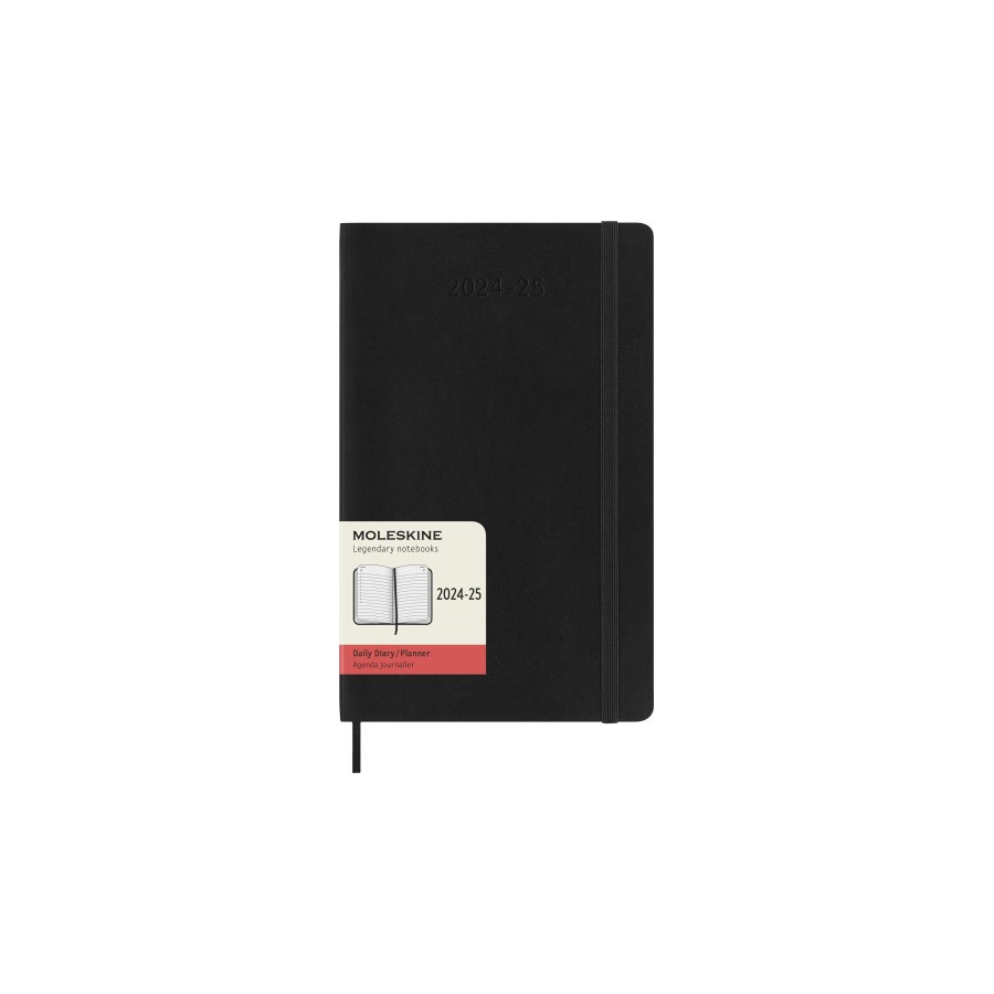 AGENDA 18 MESES 2024-2025 DIARIA L (13 X 21 CM) NEGRA TAPA BLANDA MOLESKINE DSB18DC3Y25