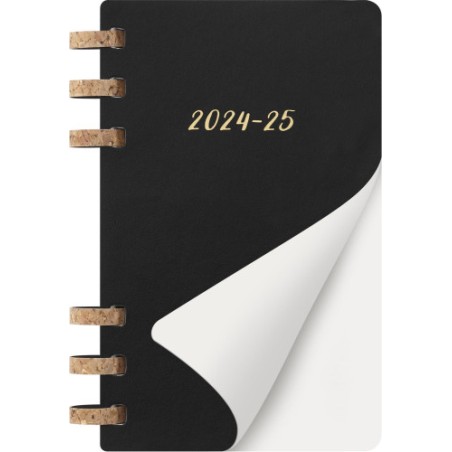 AGENDA 12 MESES 2025 ACADEMICA ESPIRAL L (13 X 21 CM) NEGRA TAPA BLANDA MOLESKINE DSSPB12AMWH3Y25